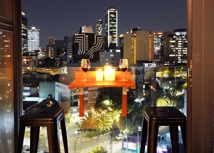 Loft -skyline View- Rooftop Pool, Gym, Bbq & México DF