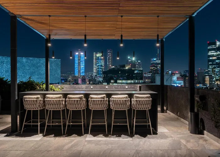 Loft -skyline View- Rooftop Pool, Gym, Bbq & Apartamento México DF